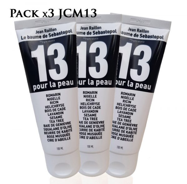 pack promo 3 baumes jcm 13 pour la peau de la marque Jean Raillon