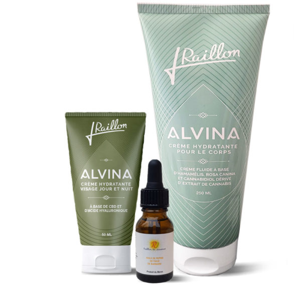Pack Beauté Complet : Crèmes Alvina pour le Corps et le Visage et Huile de pépins de figue de Barbarie Bio